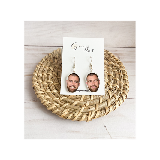 Travis Kelce Face Earrings