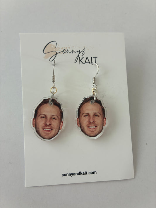 Jared Goff Earrings Detroit Lions Football Game Day Fan Gift Jewelry Sports Accessories