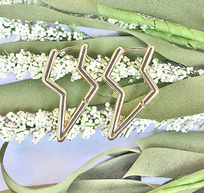 GOLD BOLT HINGE EARRINGS
