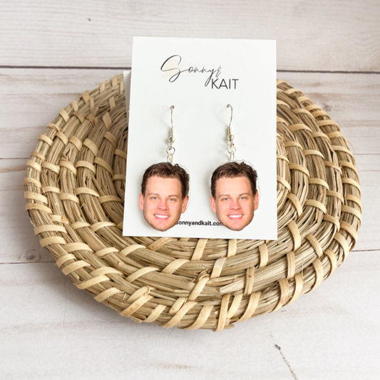 Joe Burrow Face Earrings