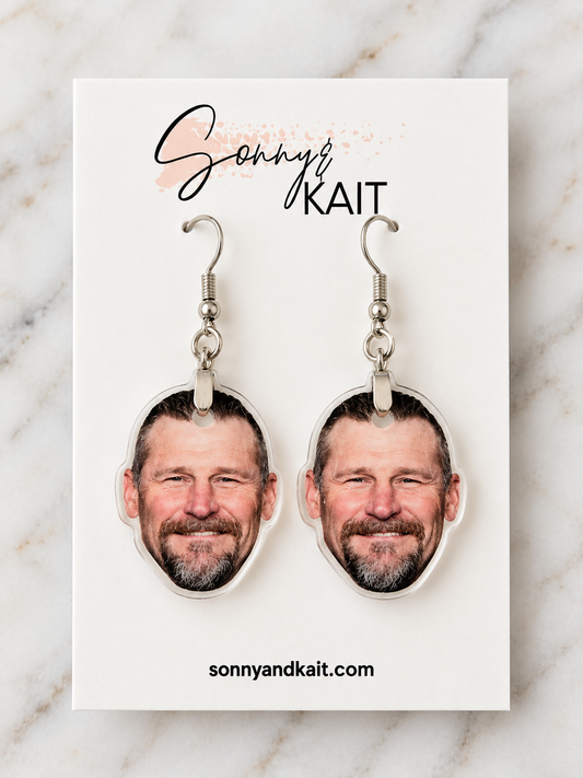 Dan Campbell Earrings Detroit Lions Football Game Day Fan Gift Jewelry Sports Accessories