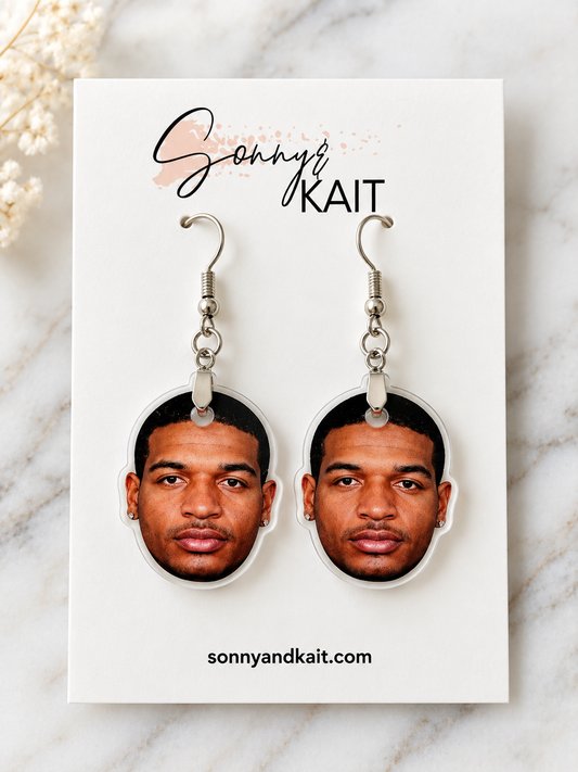 Ja'Marr Chase Face Earrings Bengals