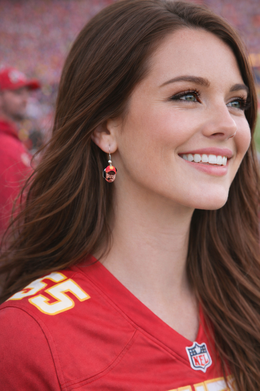 Andy Reid Face Earrings