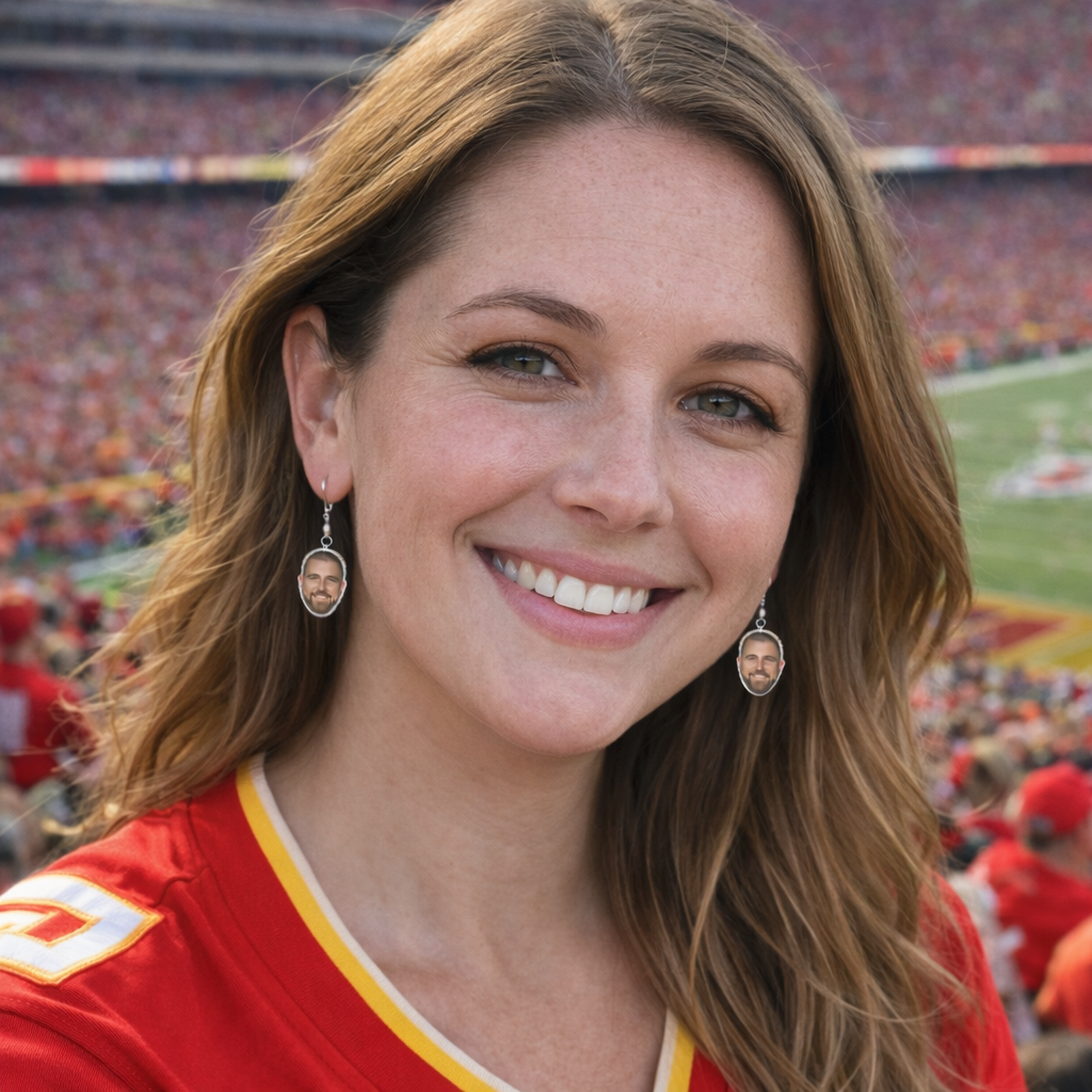 Travis Kelce Face Earrings