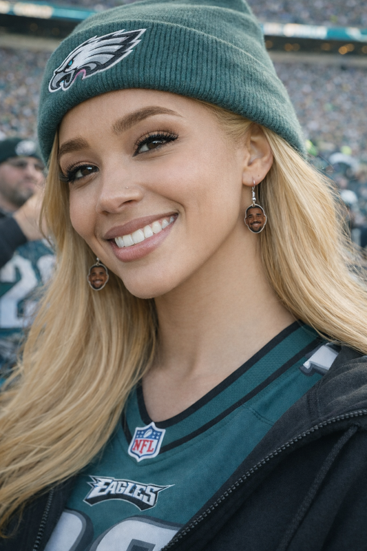 Jalen Hurts Face Earrings