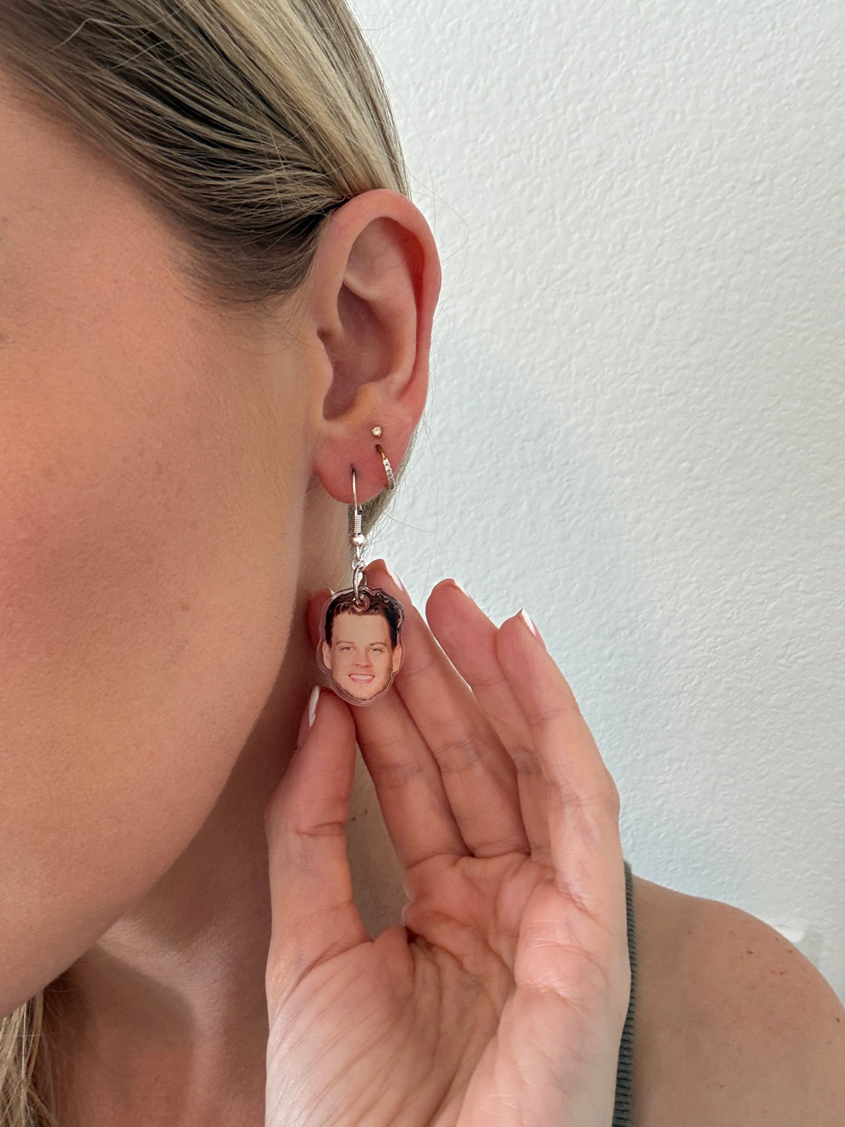 Joe Burrow Face Earrings