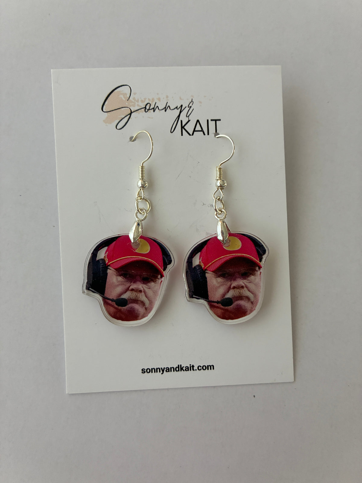 Andy Reid Face Earrings