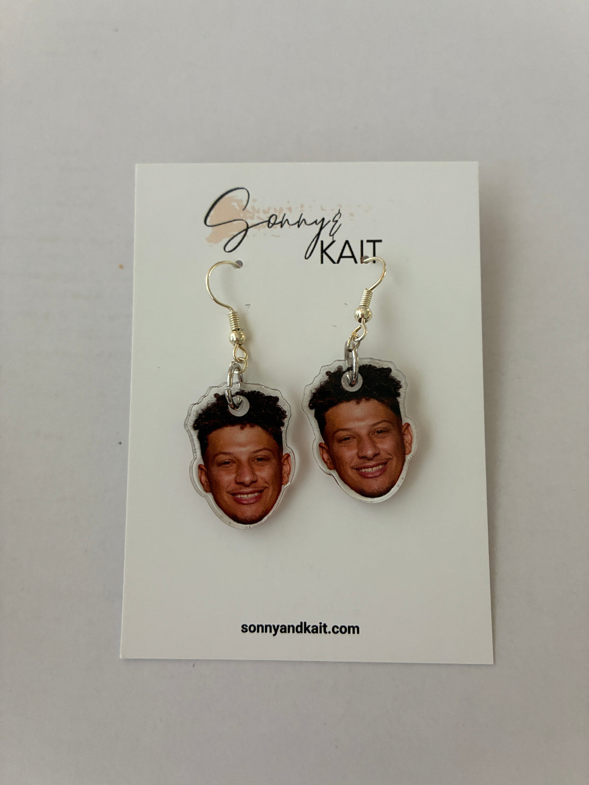 Patrick Mahomes Face Earrings