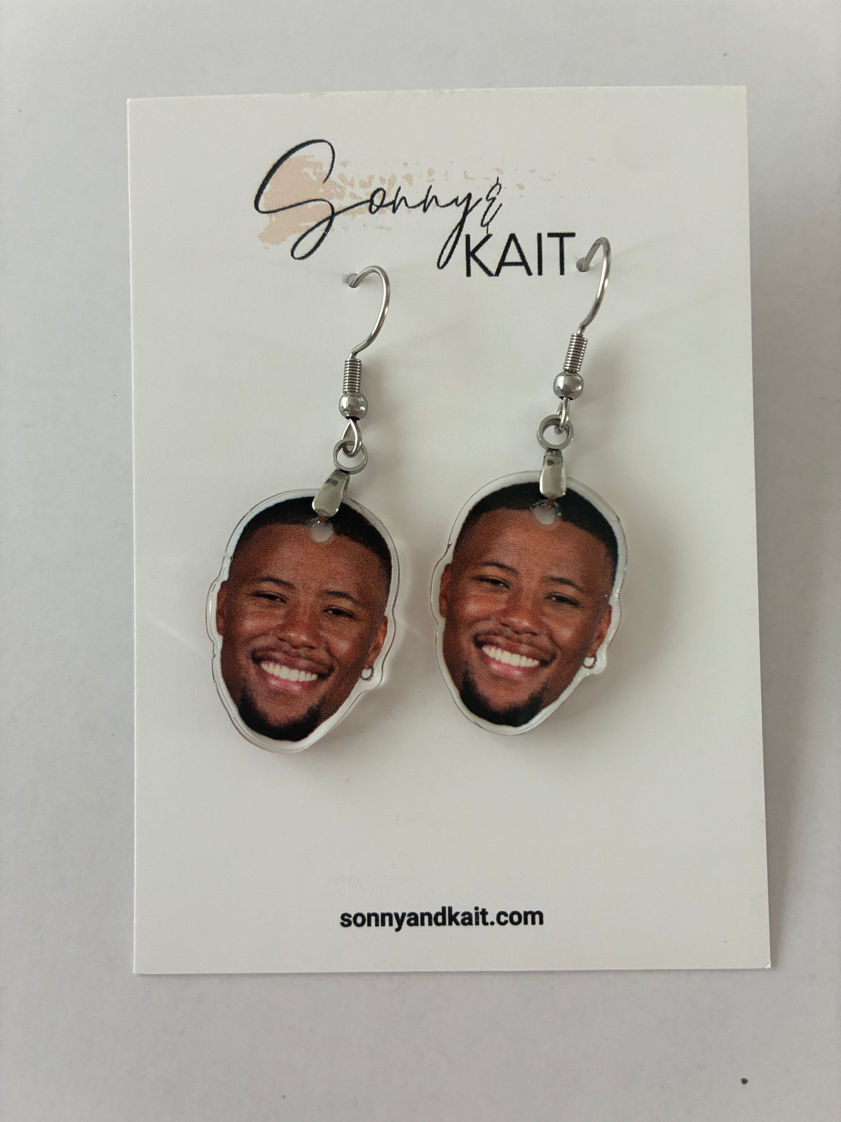Saquon Barkley Earrings: Philadelphia Eagles Acrylic Football Jewelry