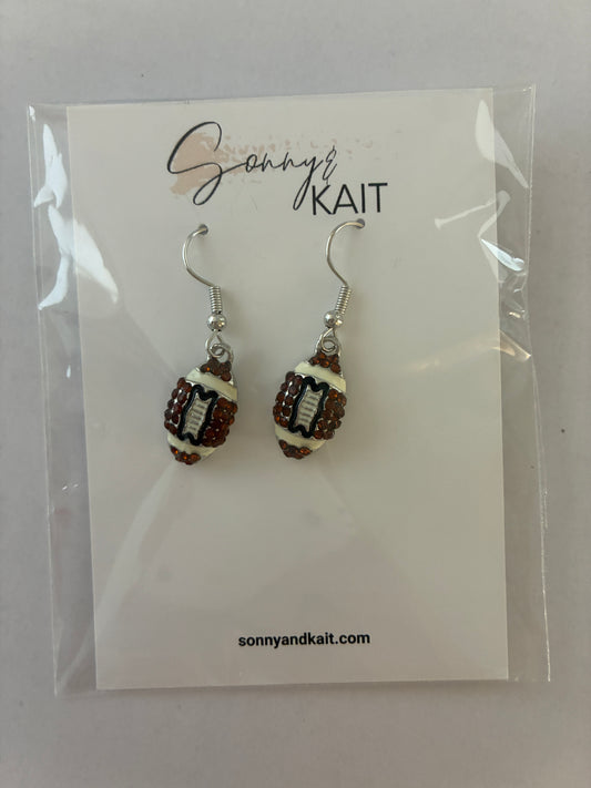 FOOTBALL CRYSTAL EARRINGS