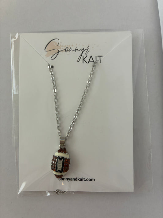 FOOTBALL CRYSTAL NECKLACE