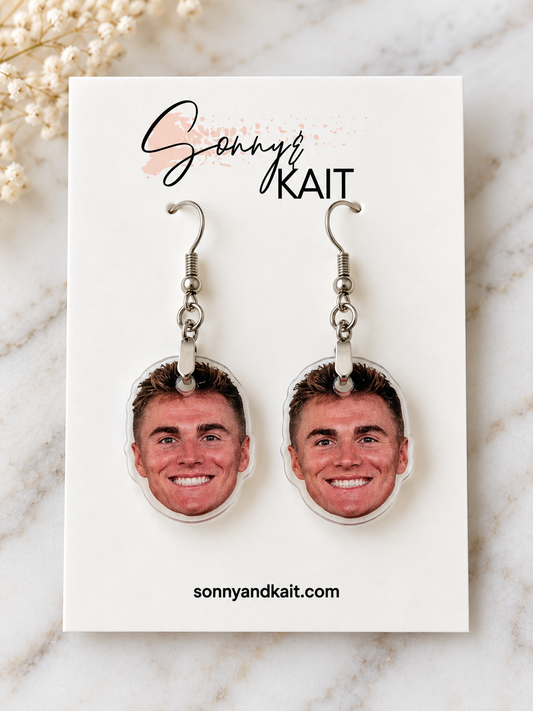 Bo Nix Earrings Denver Broncos Football Game Day Fan Gift Jewelry Sports Accessories