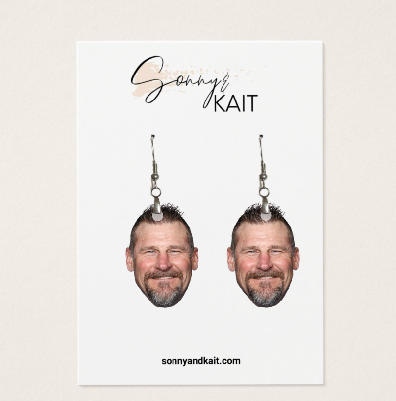 PRE-ORDER! Dan Campbell Earrings Detroit Lions Football Game Day Fan Gift Jewelry Sports Accessories (Copy)