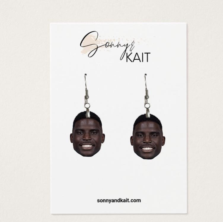 Tyreek Hill Earrings Miami Dolphins Football Game Day