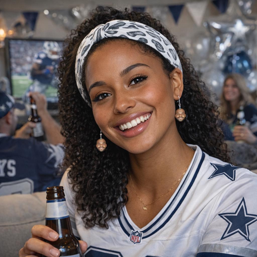 Dak Prescott Earrings For Dallas Cowboys Football Game Day