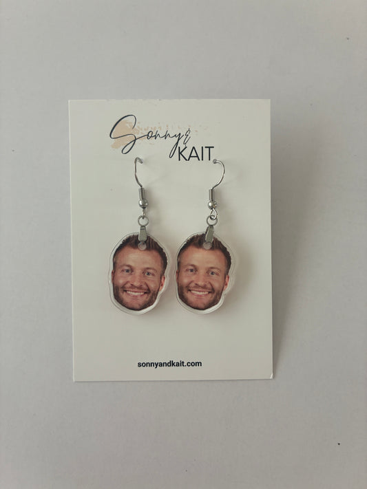 Sean McVay Earrings Football Coach Los Angeles Rams Game Day