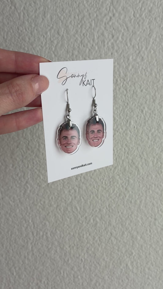 Bo Nix Earrings Denver Broncos Football Game Day Fan Gift Jewelry Sports Accessories