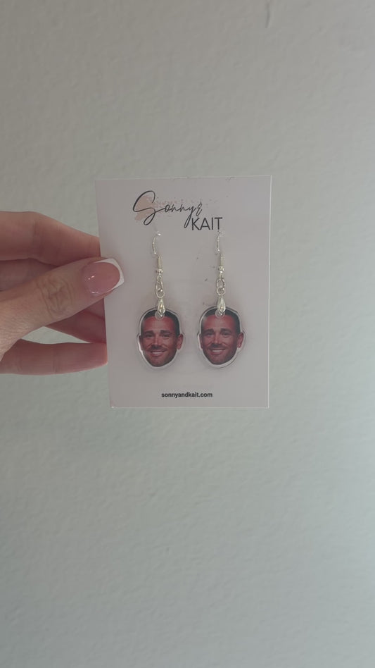 **Ships 9/10/26!** Matt LaFleur Face Earrings Green Bay Packers