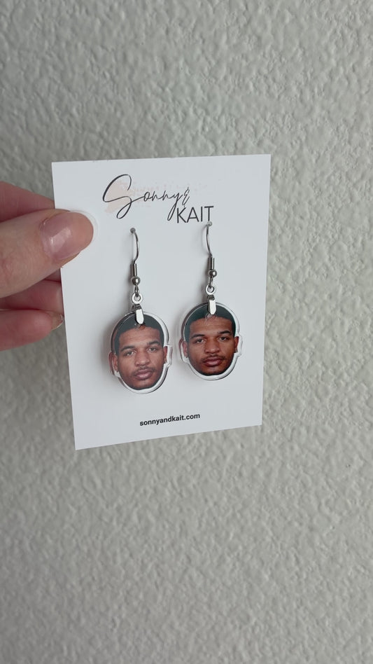 Ja'Marr Chase Face Earrings Bengals