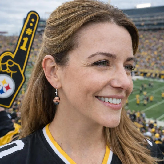 Aaron Rodgers Face Earrings